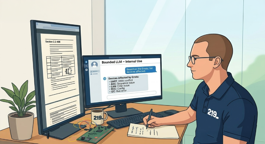 Man looking at computer screens