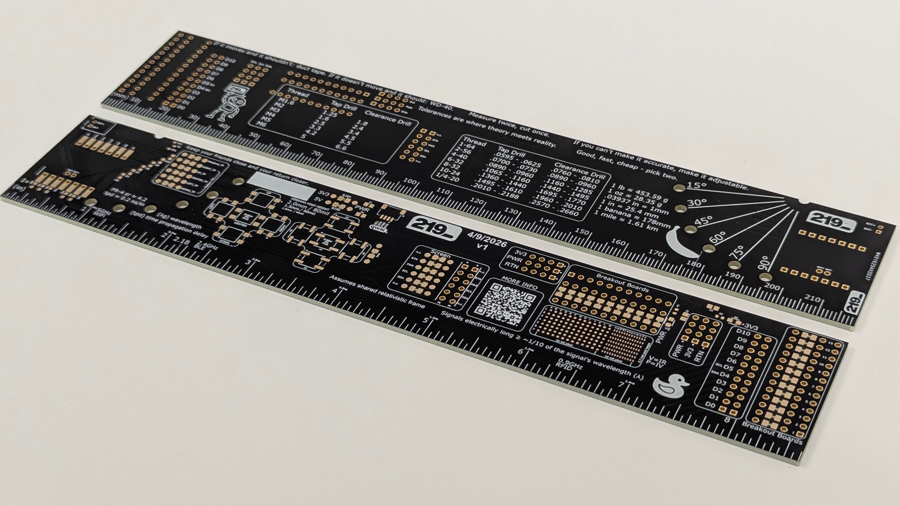 219 Custom PCB Ruler